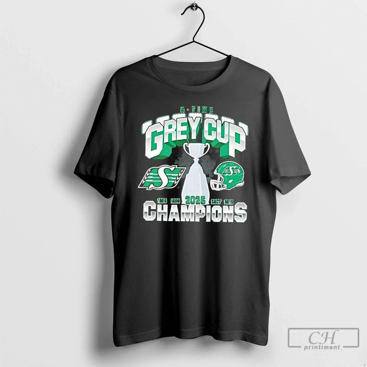 Saskatchewan Roughriders 112 Grey Cup Champs Victory T-Shirts