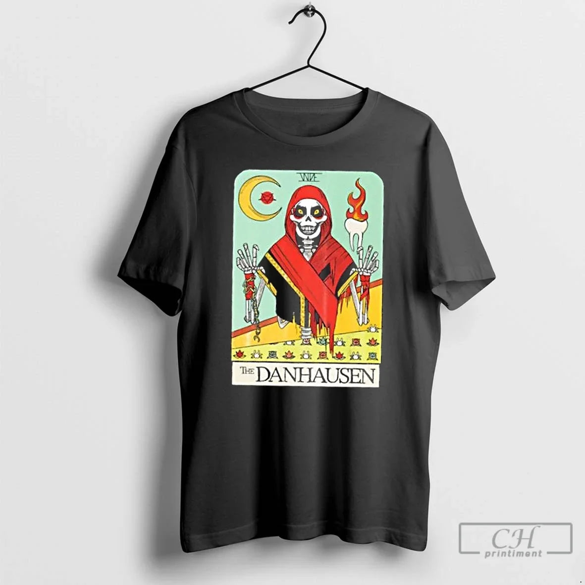 Skeleton Danhausen Tarot Card T-Shirts