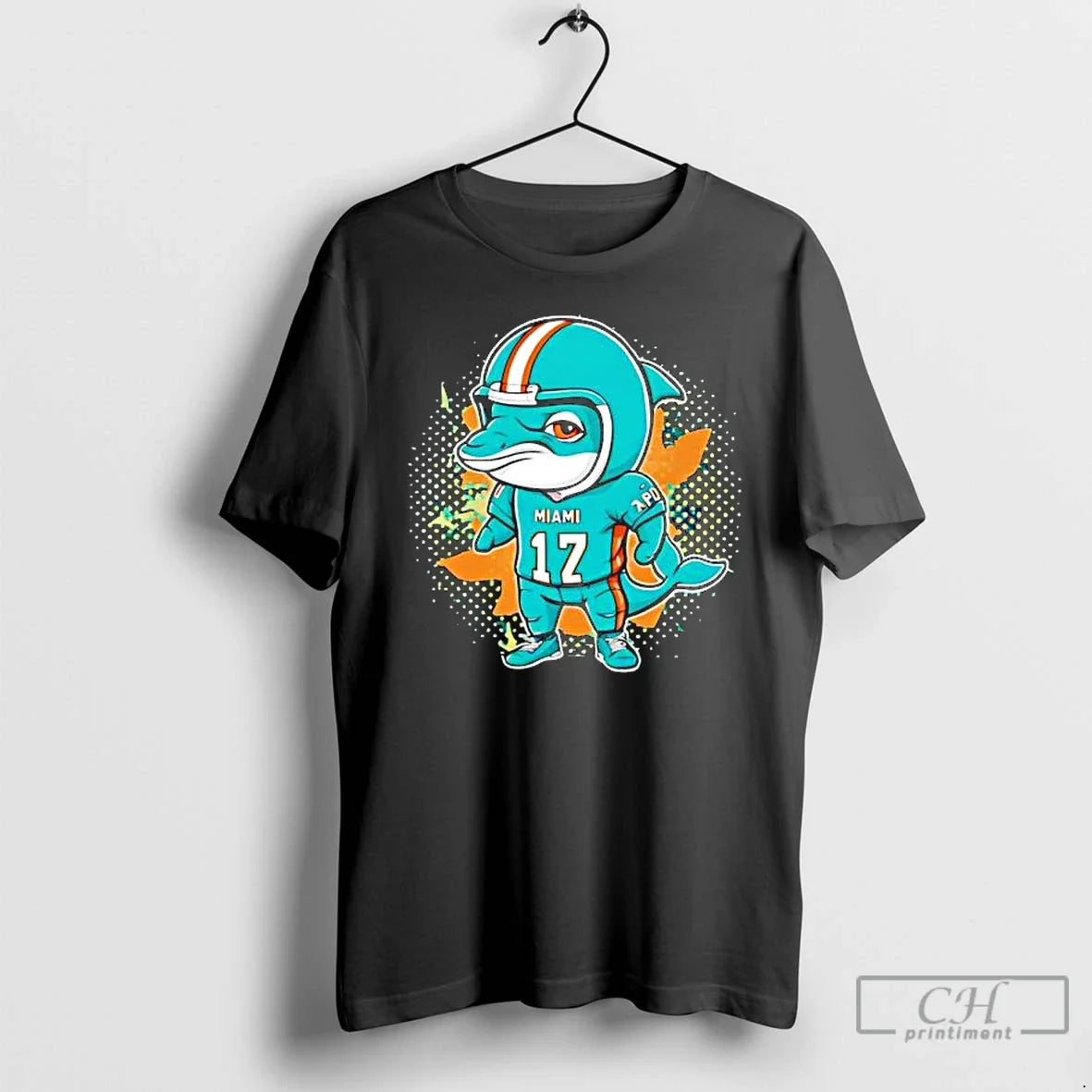 Dolphins Miami Dolphins Football Cartoon T-Shirts