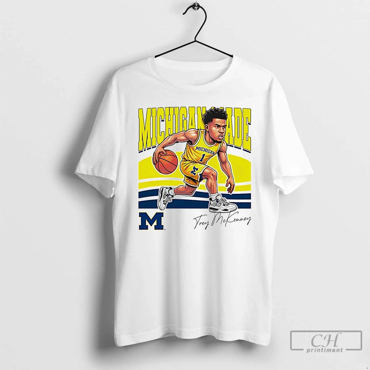 Trey Mckenney Michigan Wolverines Made Caricature T-Shirts