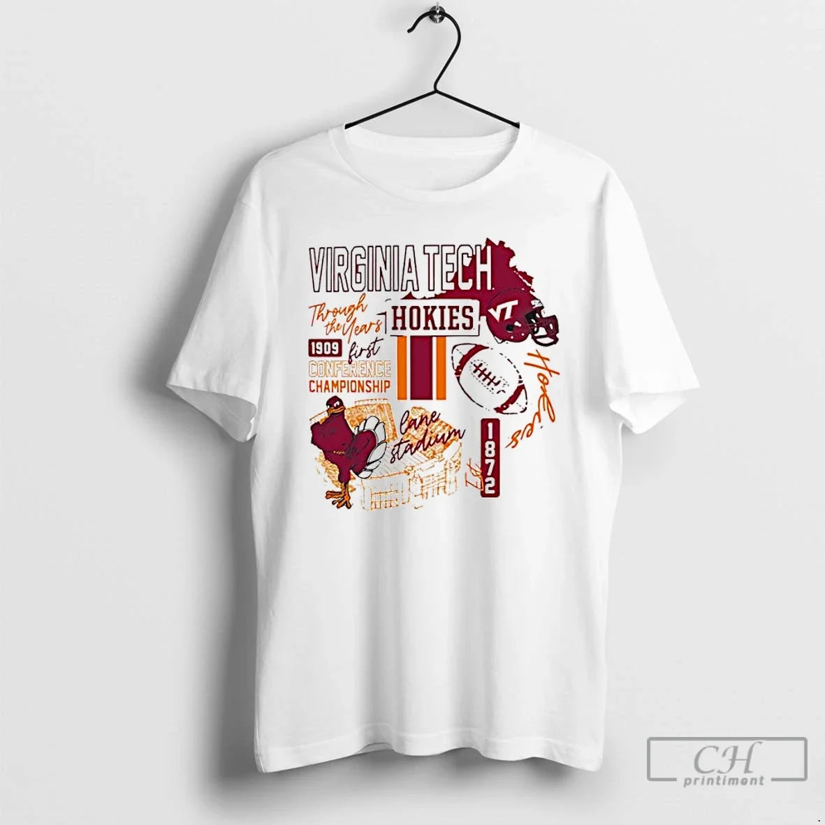 Virginia Tech Hokies Through Years Icon T-Shirts