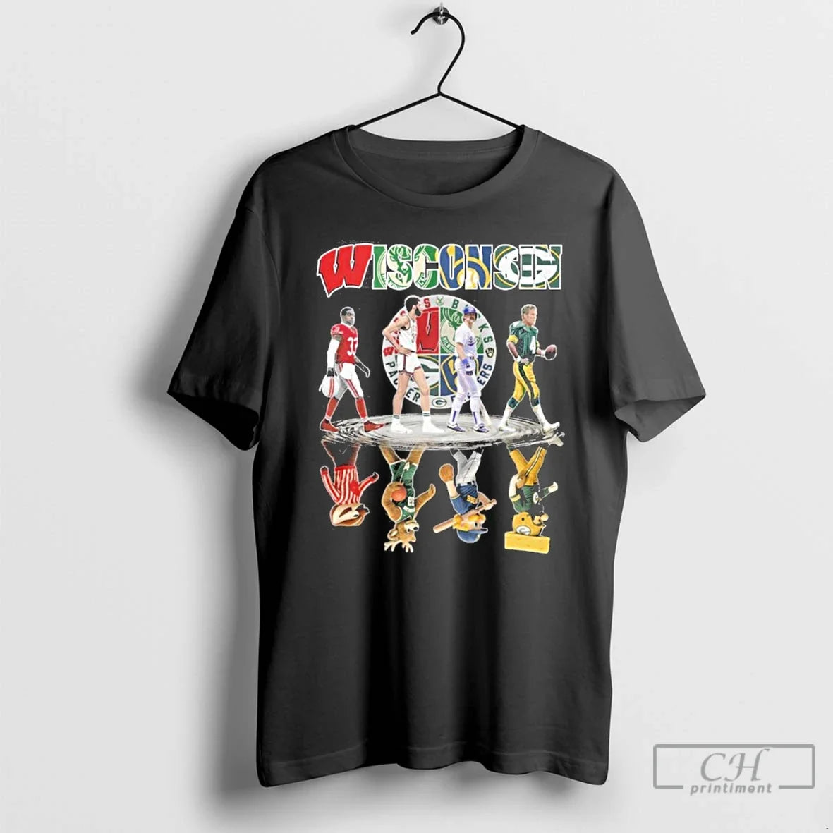 Wisconsin Sports Teams Players Abbey Road Water Reflection T-Shirts