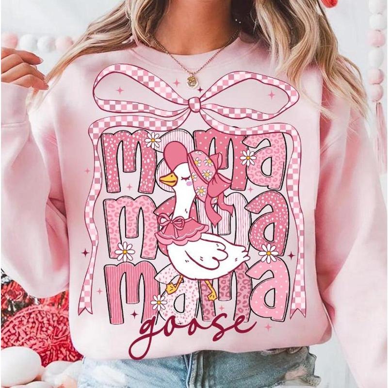 Preppy Mama Goose Shirt Mama Goose Shirt Girly Shirt Goose Shirt Shirt Floral Mama PngGoose Lover T-Shirts