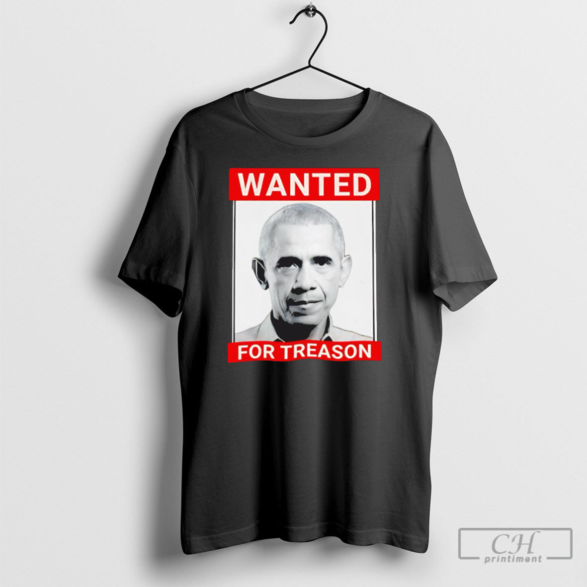 President Obama Parody Wanted For Treason Poster Tee Shirt