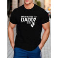 Promoted Daddy Letter Print Short Sleeve Crew Neck Comfy Casual Breathable Slightly Stretch Tops Made USA T-Shirts