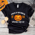 Proud Member Spooky Squad Matching Halloween Party Shirt Spooky Squad Spooky Season Short Sleeve Pumpkin T-Shirts
