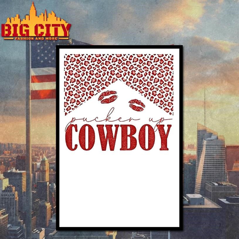 Pucker Up Cowboy Country Valentines Day Shirt