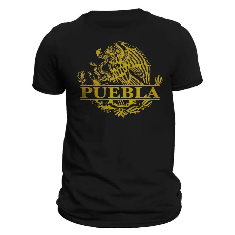 Puebla Mexico Eagle Emblem Mexican Casual Classic T-Shirts