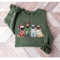 Pug Cute Pug Reindeer Pug Santa Pug Cozy Festive Pug Dog T-Shirts