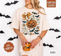 Pumpkin Floral Collage Shirt Comfort Colors Halloween T-Shirts