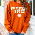 'Pumpkin Spice' Letter Patch T-Shirts
