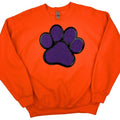 Purple Paw Chenille Patch ORANGE T-Shirts
