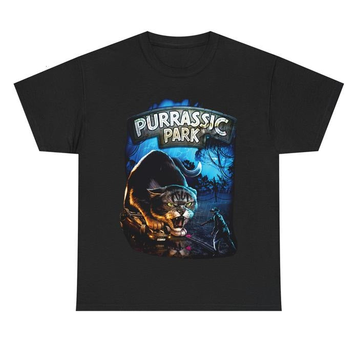 Purrasic Park (Jurrasic Park) Funny Cat Meme T-Shirts
