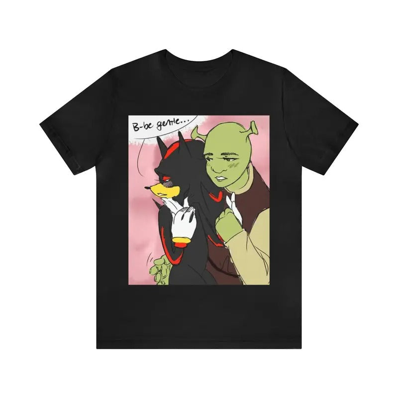 Shrek X Shadow R34 Fanart Ogre Targeted Dank Meme Quote Shirt Out Pocket Humor Cursed Saying Y2k Her T-Shirts