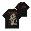 ROMWE Grunge Punk Summer Character Letter Round Neck Casual Short Sleeve Top S 3XL Streetwear & Underwear Cotton Menswear T-Shirts