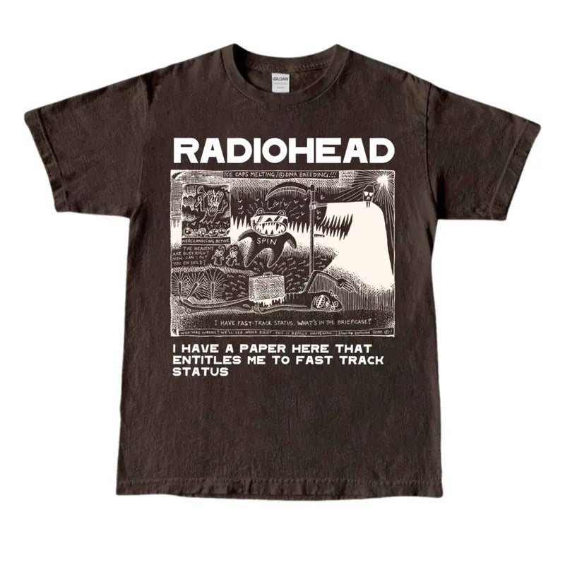 Radiohead Shirt I Have Paper Here That Entitles Me Radiohead Streetwear T-Shirts