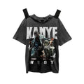 Rap Star High Street Trend Ye Old Retro Character Print Size S 3XL Top Womenswear Underwear Humen Underwear Lady Streetwear Human Shoe Comfort Casual Round Neck Summer T-Shirts