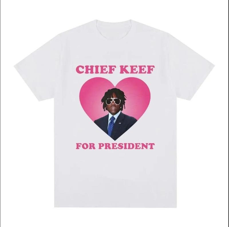 Rapper Chief Keef President White T-Shirts