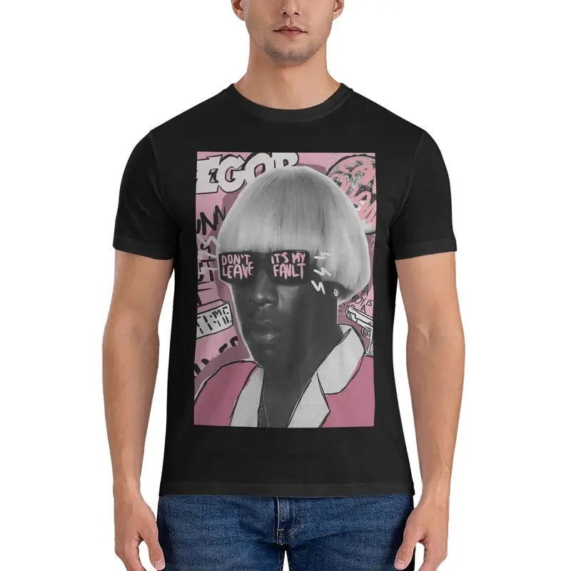 Rapper Tyler Creator Shirt Basic Short Sleeve Casual Classic Cotton Underwear Shirt Womenswear Menswear T-Shirts