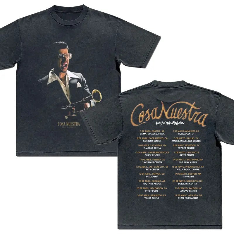 Rauw Cosa Nuestra Alejandro World Tour 2025 Cosa Nuestra World Tour Alejandro Rap Hip Hop Fans 2 T-Shirts