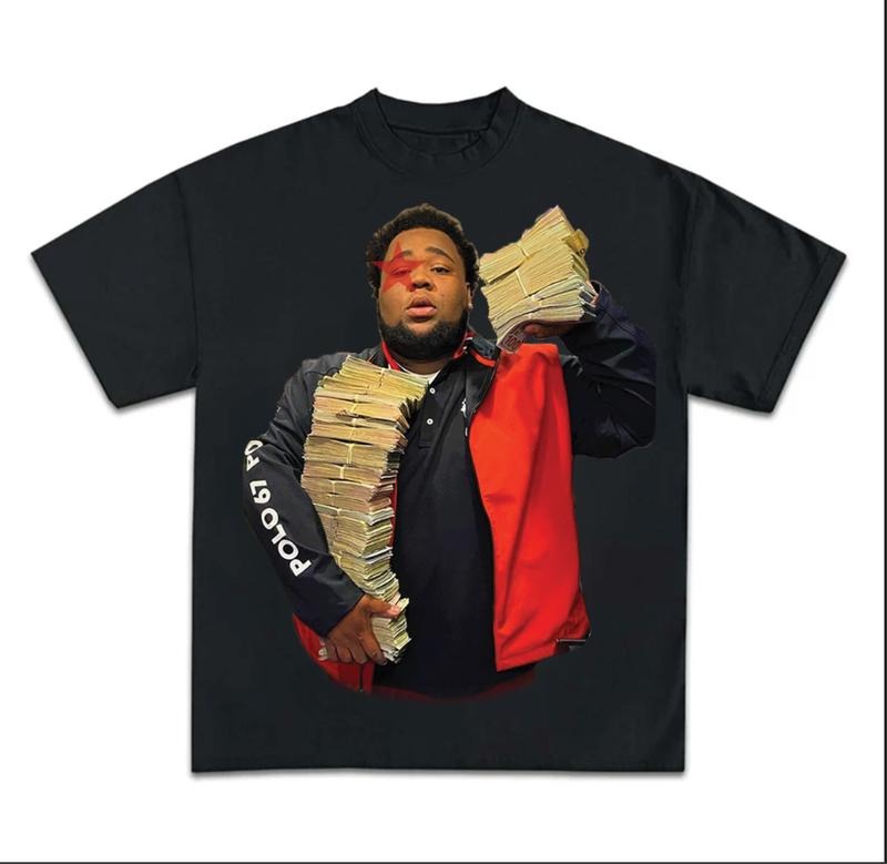Rd Wave Moneyy Red Super Star Rap Shirt Top Streetwear T-Shirts