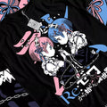 Re Zero Anime & Rem Ram Cute Waifu Kaiwaii Anime Manga Lover Ball Cotton T-Shirts