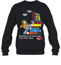 Reading Is Adventure That Never Ends Garfiiield Funny Movie Cartoon Shirt Reader Bookish T-Shirts