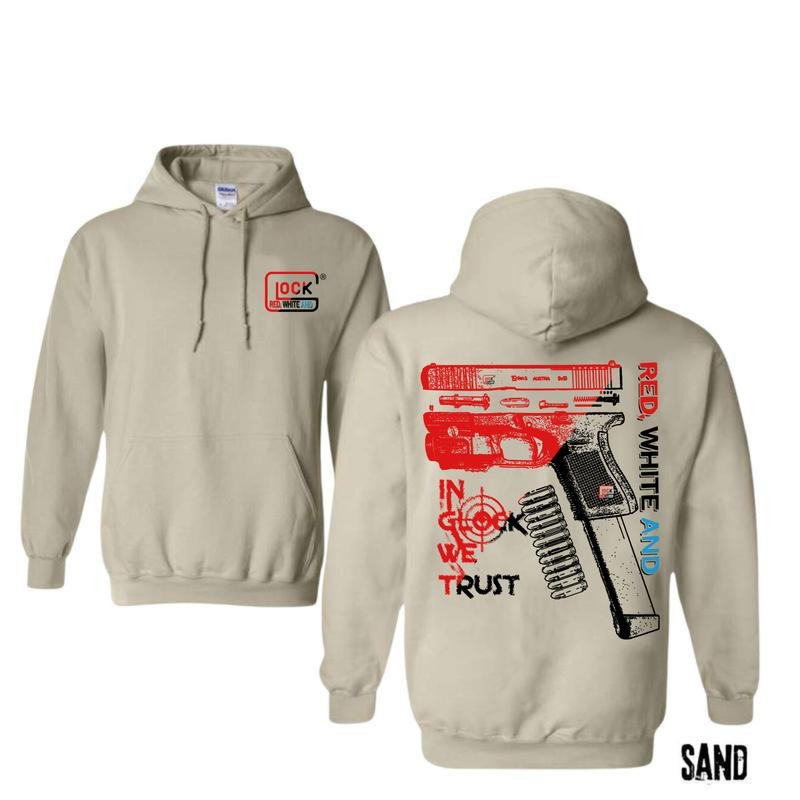 Red White GLock We Trust Menswear Classic T-Shirts