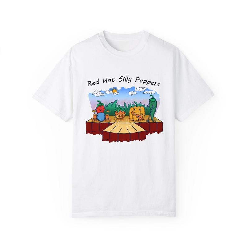 Red Hot Silly Peppers Funny Meme Nostalgic Band Parody T-Shirts