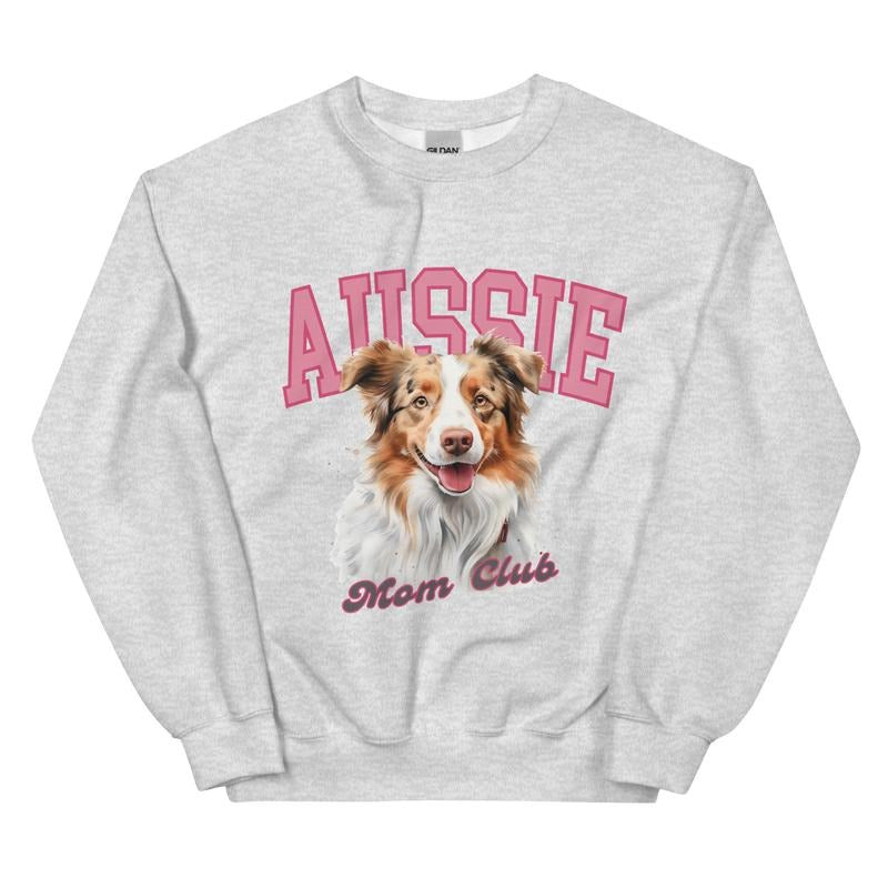Red Merle Aussie Dog Mom Club Relaxed Fit Printed USA Womenswear Casual Comfortable T-Shirts