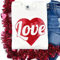 Red Sequin Heart Patch T-Shirts