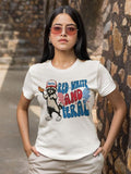 Red White Feral Funny USA Funny Raccoon Shirt 4th July Hotdog Raccoon Shirt T-Shirts