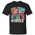 Red White Holy Pope Leo XIV New Catholic Pope Robert Francis Prevost First American Pope History Shirt Front Cotton Menswear Womenswear Top T-Shirts