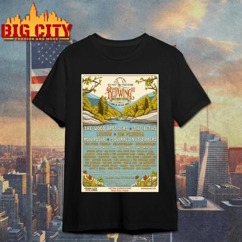 Red Wing Roots Music Festival June 19-21 2026 Tour Poster Shirt