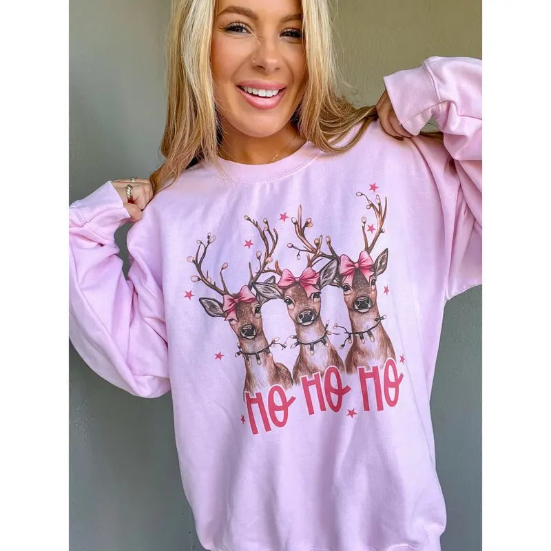Reindeer Ho Ho Ho Top T-Shirts