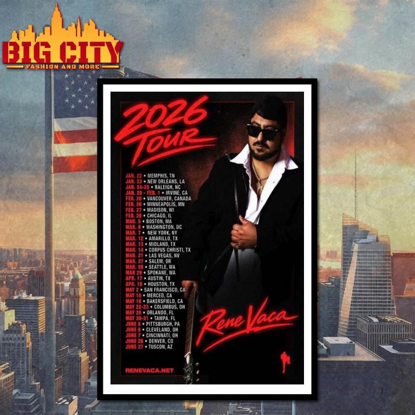 Rene Vaca 2026 Tour Poster Shirt