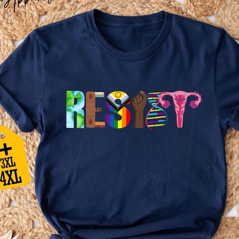 Resist Black Power Fist Cotton Statement Activists Protest Shirt Empowerment Political T-Shirts