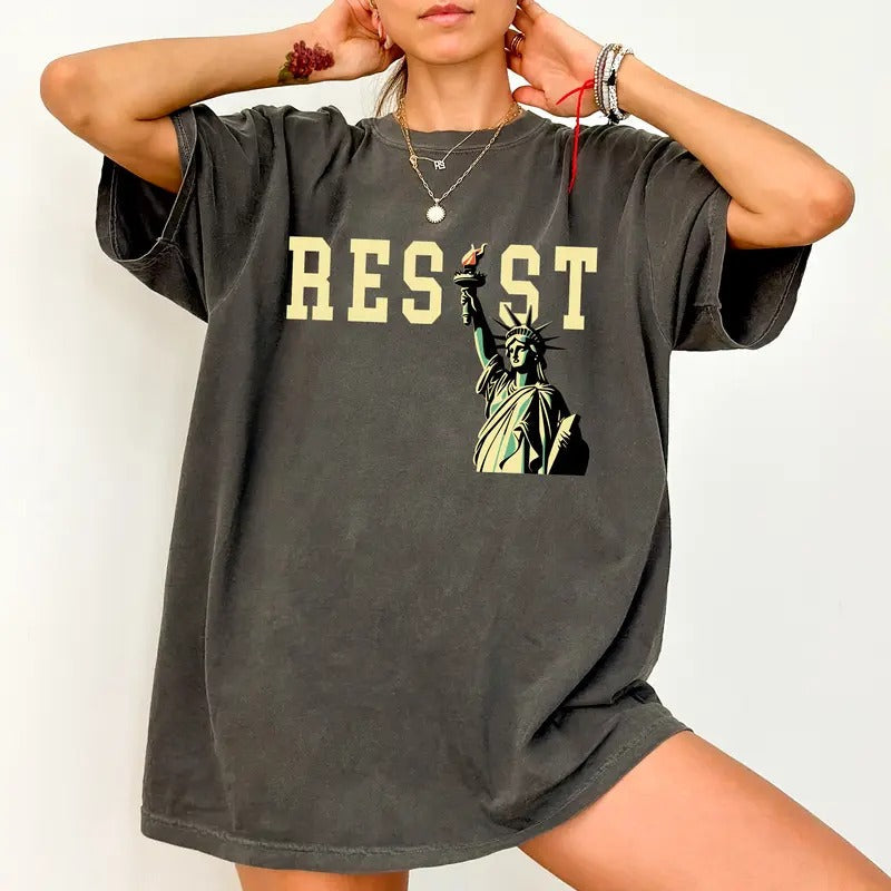 Resist Comfort Colors Shirt Activism Protect Rights Feminist Social Justice Outfits Equal Rights Shirt T-Shirts