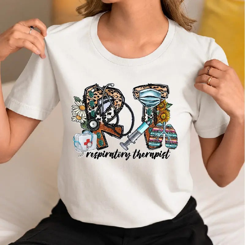 Respiratory Therapist RT Nurse Shirt Pediatric RT Respiratory Therapist Pulmonologist Short Sleeve RT Therapist Graduation Shirt T-Shirts