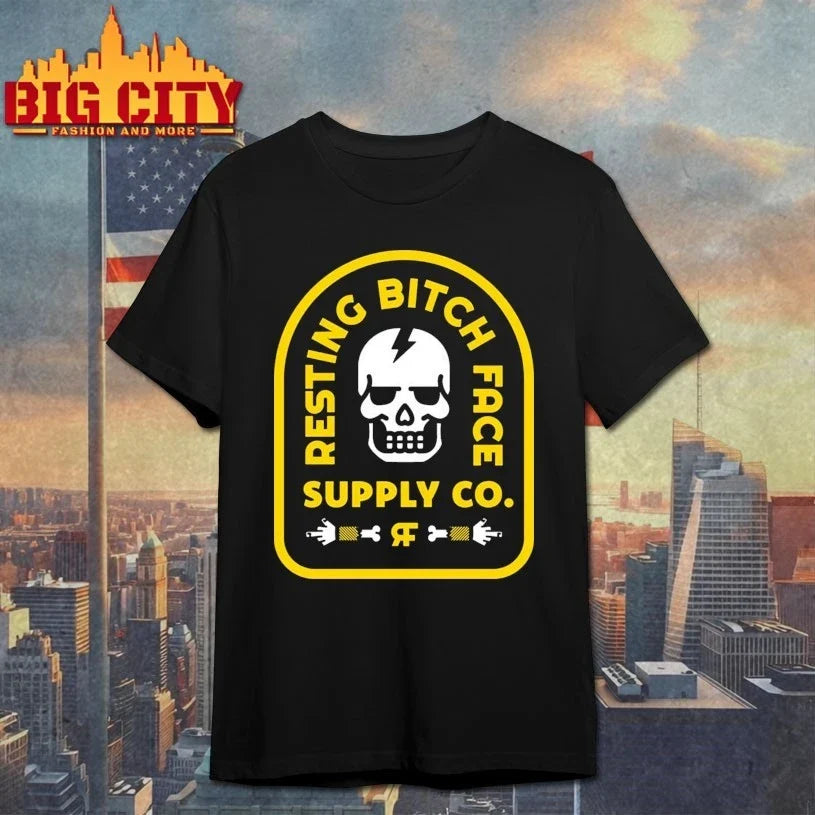 Resting Bitch Face Supply Company Skull t-shirt