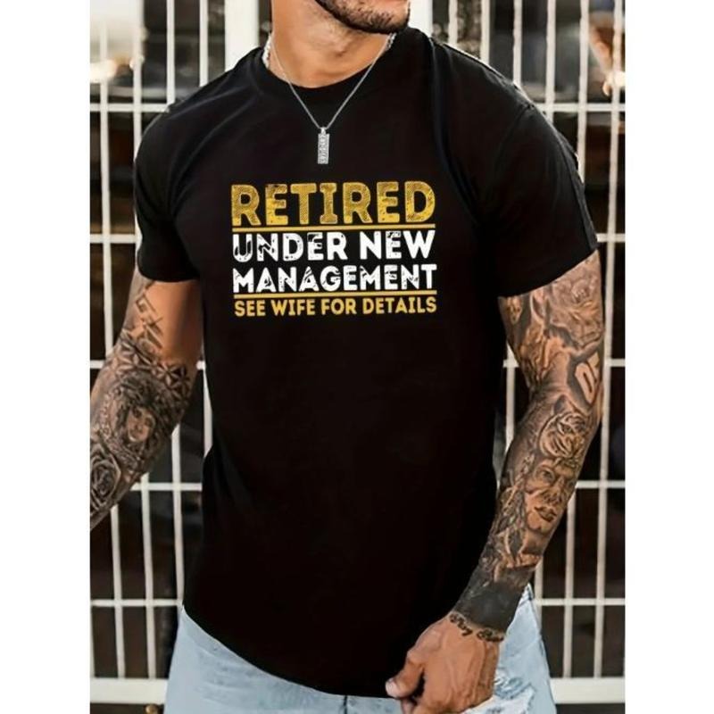 Retired Short Sleeve Comfy Stretchy Summer Casual Daily Made USA T-Shirts