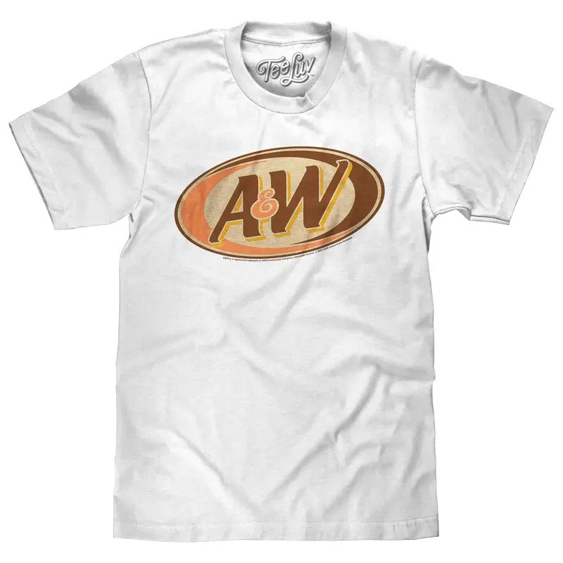 Retro &W Root Beer Logo White T-Shirts