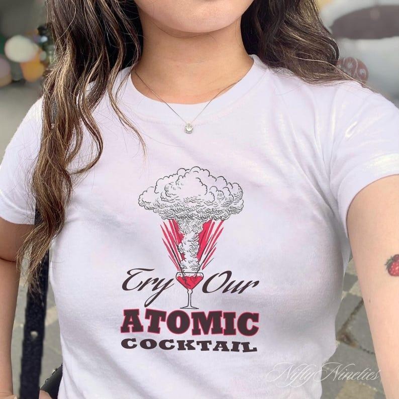 Retro Bar Baby Baby Cocktail Y2k Baby 90s Shirt Coquette Cotton T-Shirts