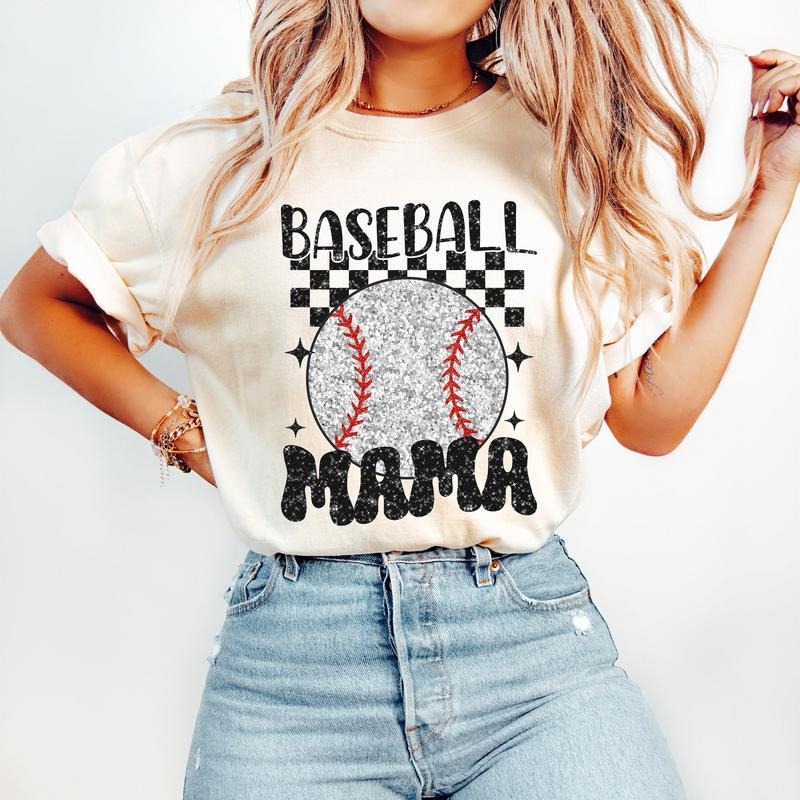Retro Baseball Mama Baseball Sports T-Shirts