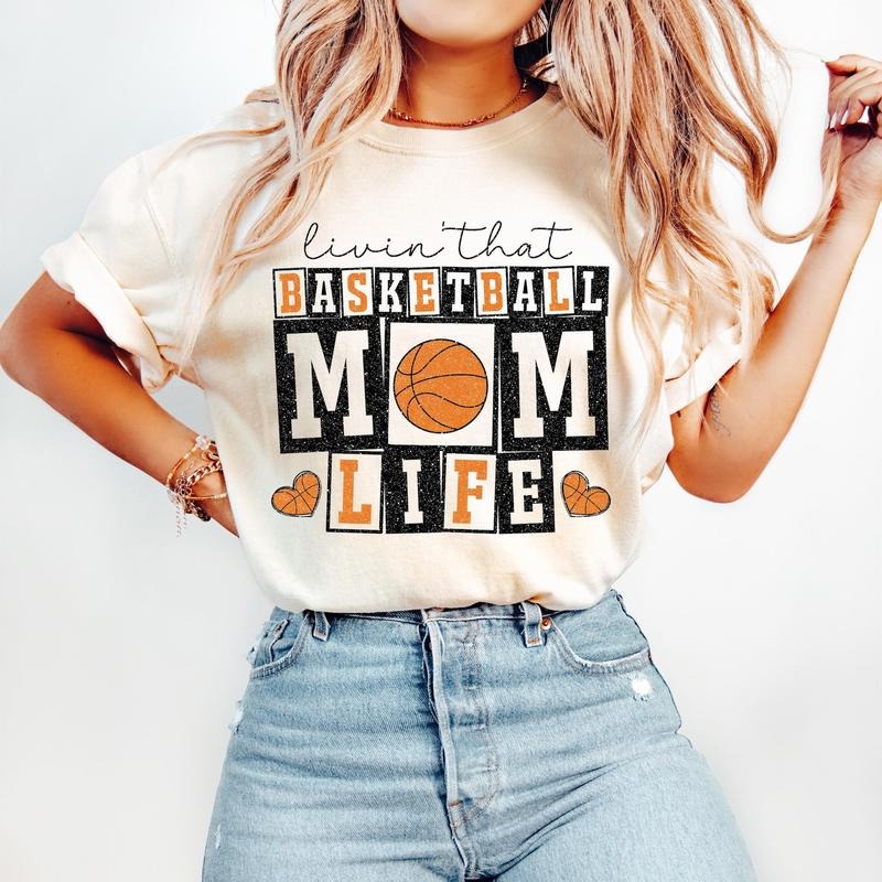 Retro Basketball Mom Basketball Basketball Mama Basketball Shirt T-Shirts