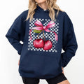 Retro Checkered Cherries Coquette Cherries Cherry Lover Checkered Her T-Shirts