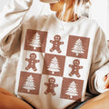 Retro Checkered Gingerbread Man Cute Checkered Xmas Tree Cake Shirt Season T-Shirts