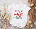 Retro Shirt Oh What Fun Woman Xmas Party Vintage Winter Celebration Shirt T-Shirts