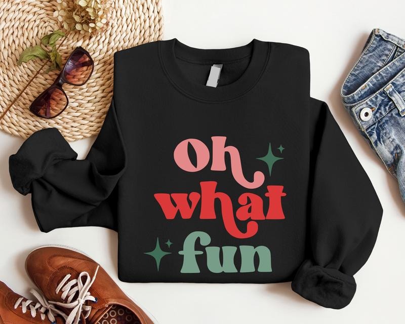 Retro Oh What Fun Woman Xmas Party Vintage Winter Celebration T-Shirts