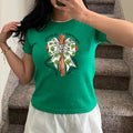 Retro Coquette St Patrick'S Day Bow Shirt Not Lucky Simply Blessed Roman 4 7 8 Shirt Bible Verses Shirt Patrick Cross Baby Y2K 2000'S Streetwear T-Shirts